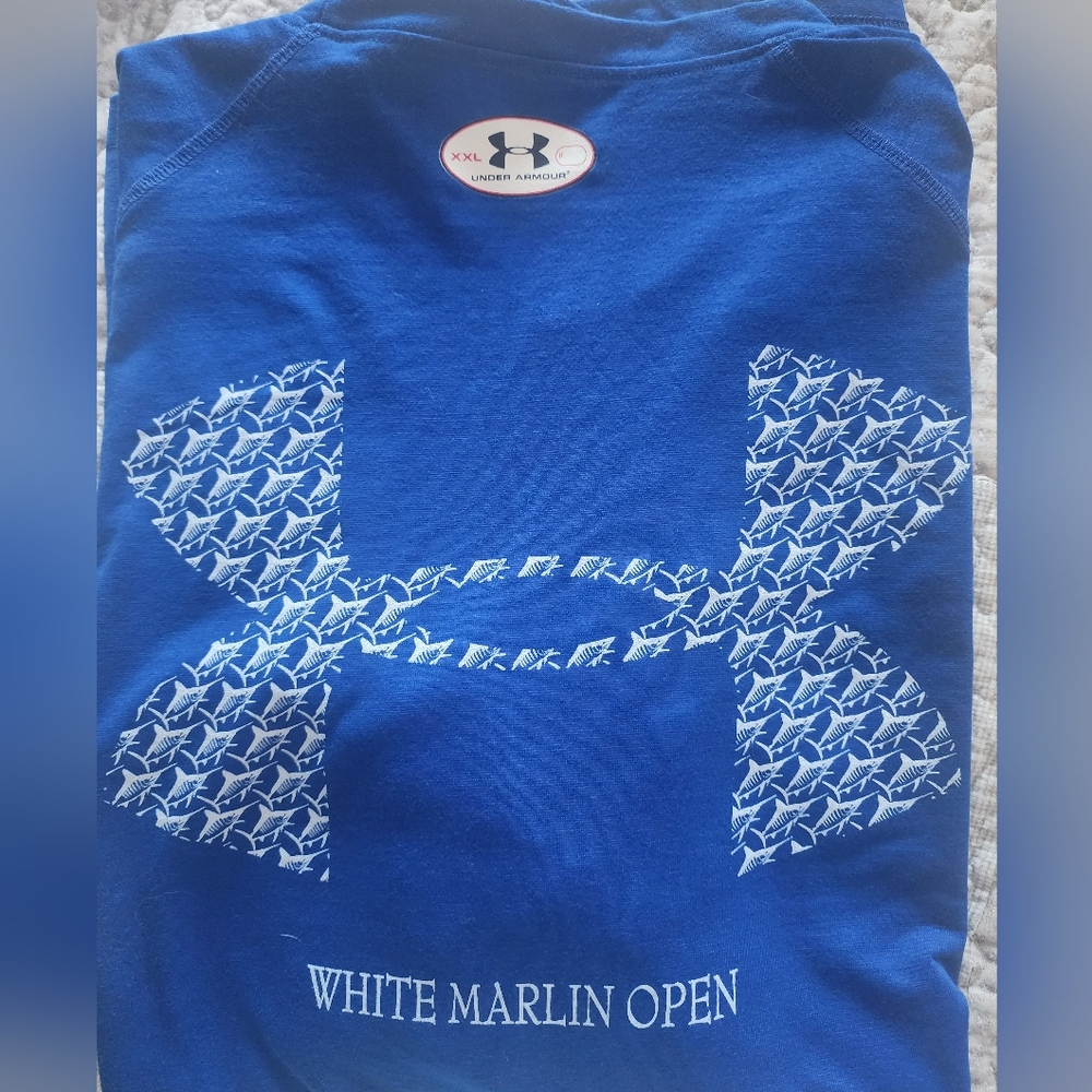 Never Worn, White Marlin Open Under Armour Short Sleeve T-shirt XXL
